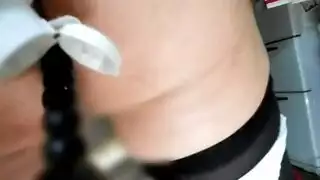 جلسة زوجية إباحية: الملابس الداخلية الزرقاء تدفع الزوج لهيجان جماع