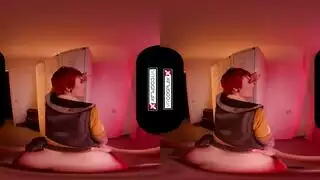 جنس واقع افتراضي غامر: فتاة رائعة تمص قضيبًا عملاقًا من منظور الشخص الأول